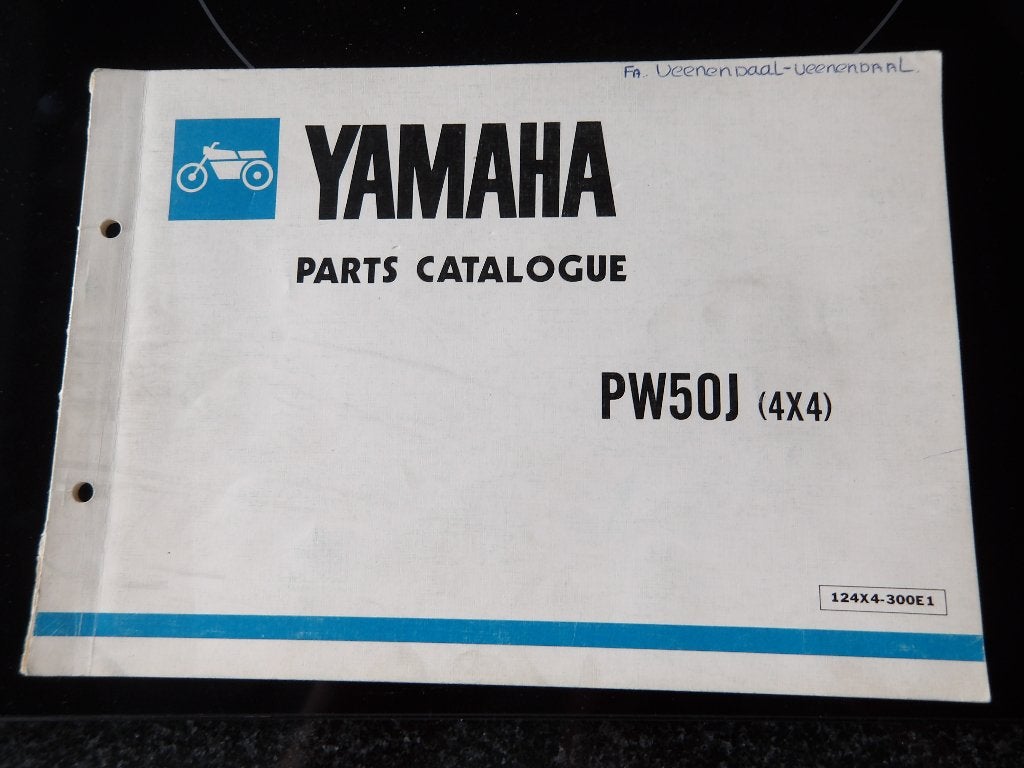 Onderdelencatalogus Yamaha PW50J crosser, Verzenden, Gebruikt