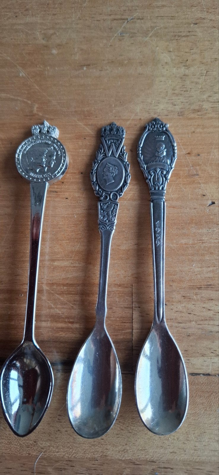 Set van 3 vintage herdenkingslepels, Ophalen of Verzenden