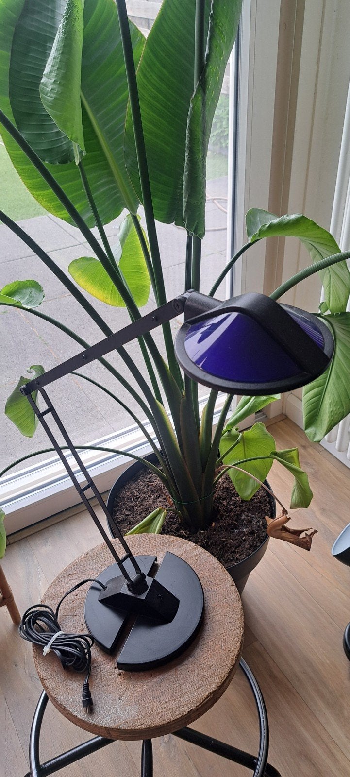 Jaren 80 Ikea lamp, Gebruikt, 50 tot 75 cm, Ophalen of Verzenden, Glas