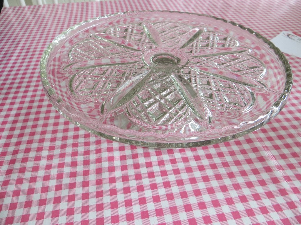 taart plateau/glas/taart/cake/afternoon tea/scones, Vintage, Nieuw, Ophalen of Verzenden, Glas
