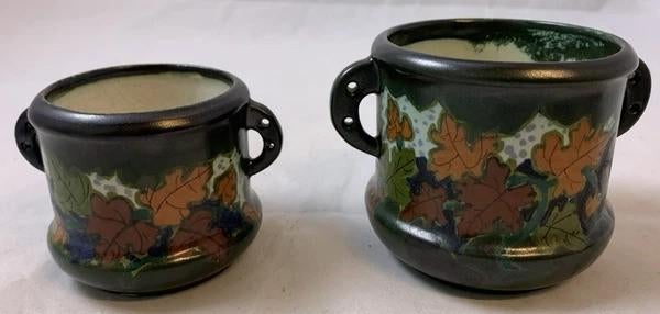 Kepella Arnhem Gouda Keramiek 2x Vaas Set Art Nouveau, Antiek en Kunst, Verzenden