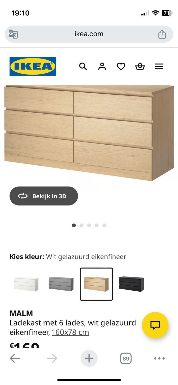 Landkast ikea, Ophalen