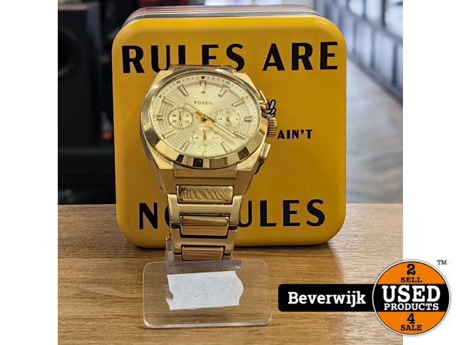 Fossil FS6119 Horloge Everett Heren | Goud | Nette Staat!, Sieraden, Tassen en Uiterlijk, Fossil, Zo goed als nieuw, Support@fossil.com