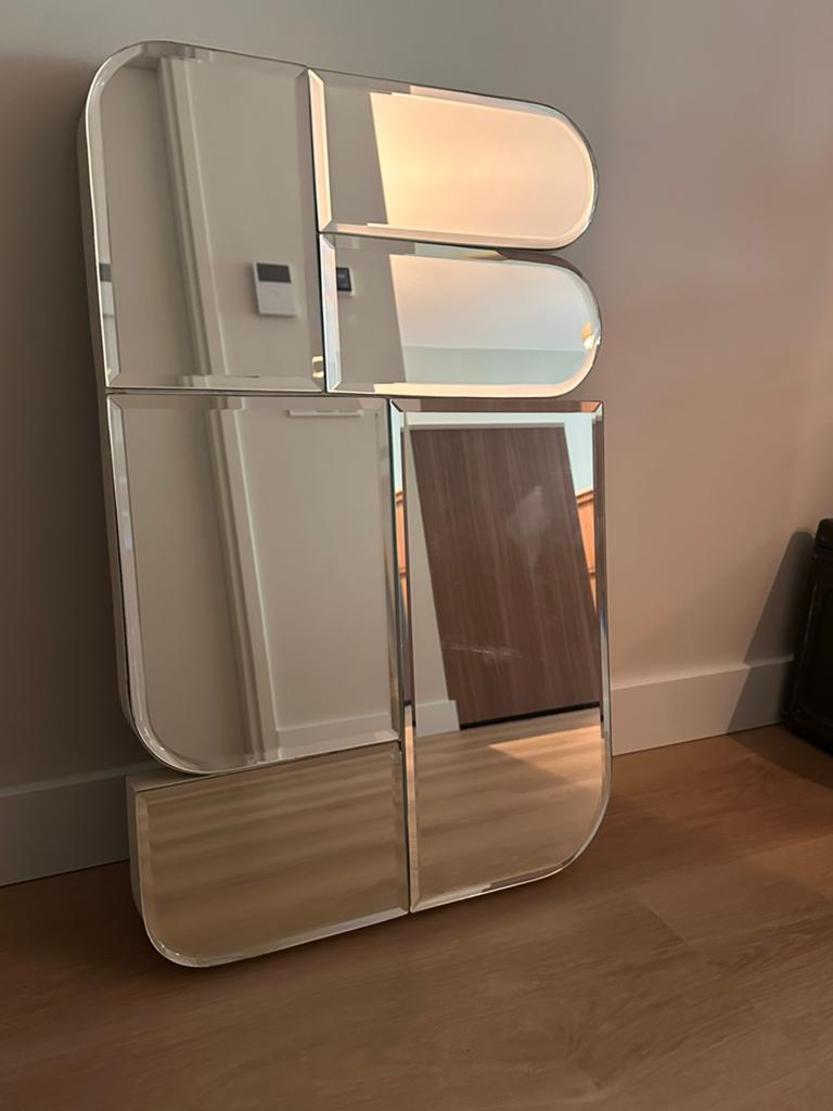 Zuiver Glamour Spiegel - Modern en Stijlvol Design, Huis en Inrichting, Woonaccessoires | Spiegels, Ophalen, 100 tot 150 cm, Zo goed als nieuw