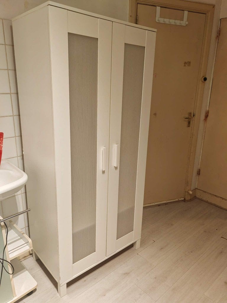 IKEA ANEBODA kledingkast wit 81x50x180 cm – goede staat, Ophalen, Met deur(en), Gebruikt, Modern/Scandinavisch