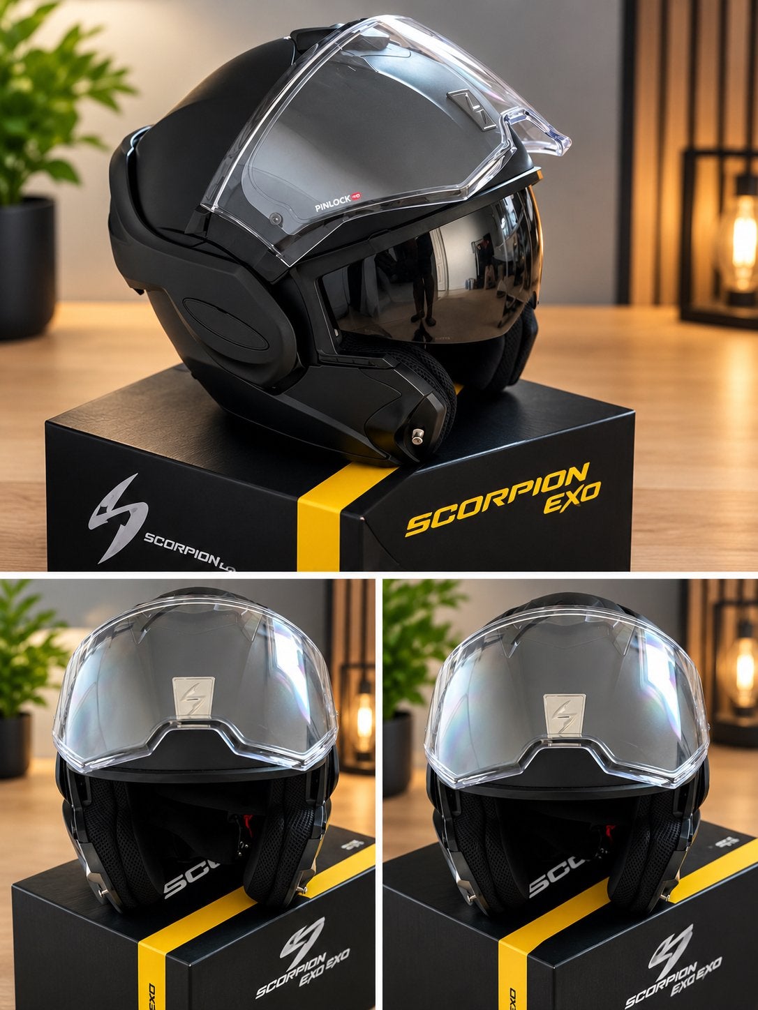 Scorpion EXO-Tech Evo Solid Systeemhelm Mat Zwart XL, Motoren, Systeemhelm, Heren, XL, Ophalen of Verzenden