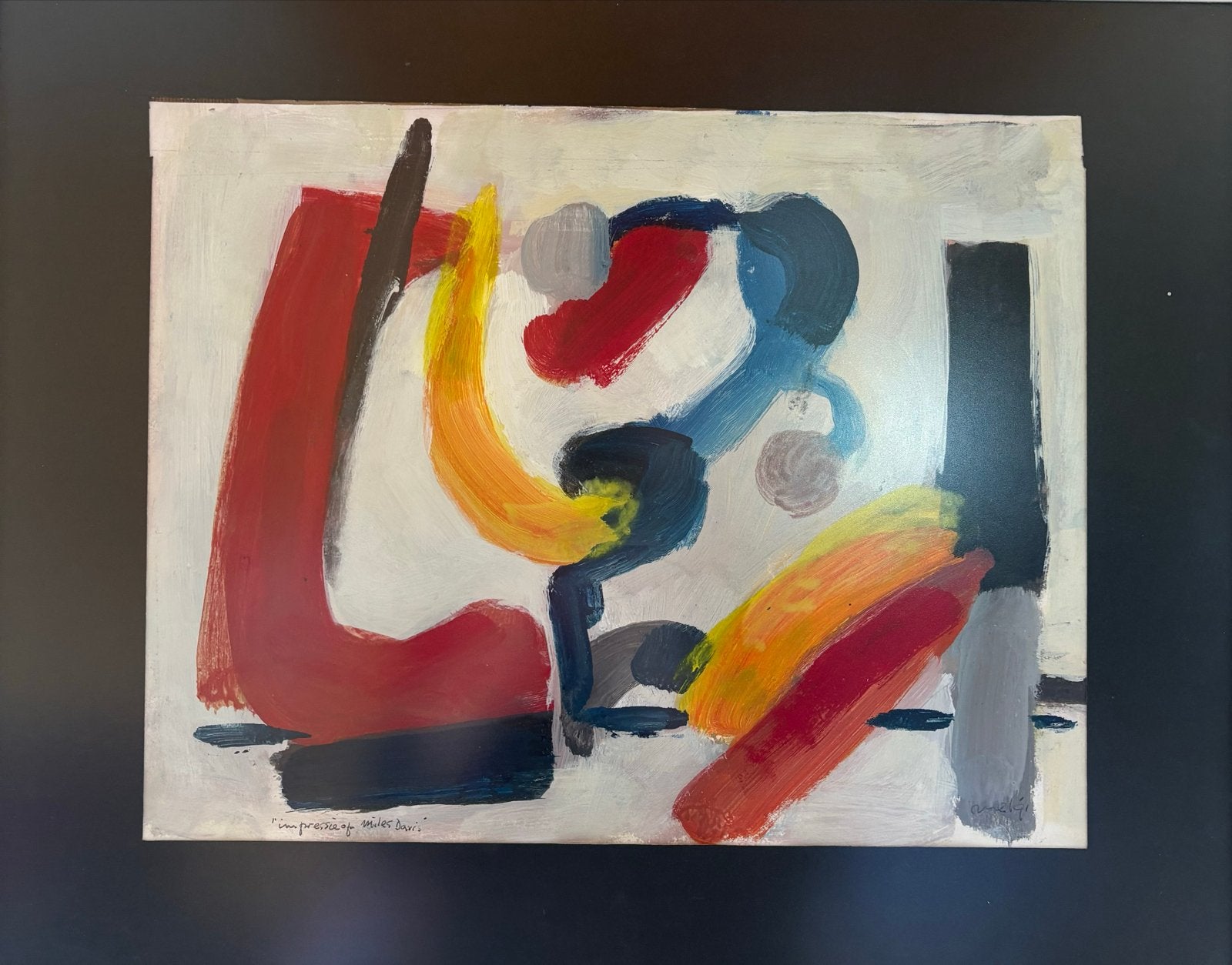 Abstract Expressionistisch Schilderij "Impression of Miles D, Ophalen of Verzenden