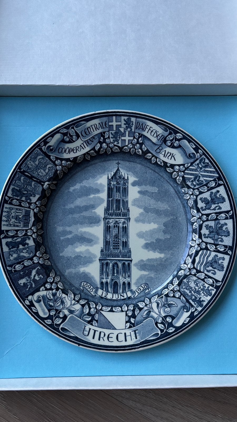Herdenkingsbord Raiffeisenbank Utrecht 1898-1938, Ophalen of Verzenden