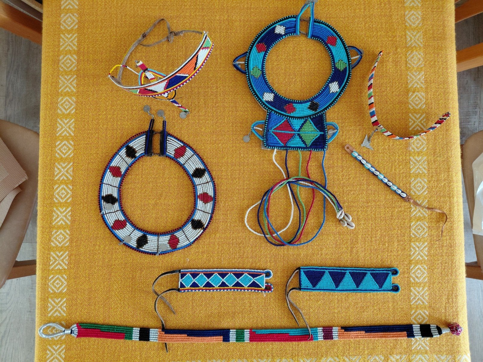 Traditionele huwelijk sieraden van Massai of Masai Kenia., Ophalen of Verzenden
