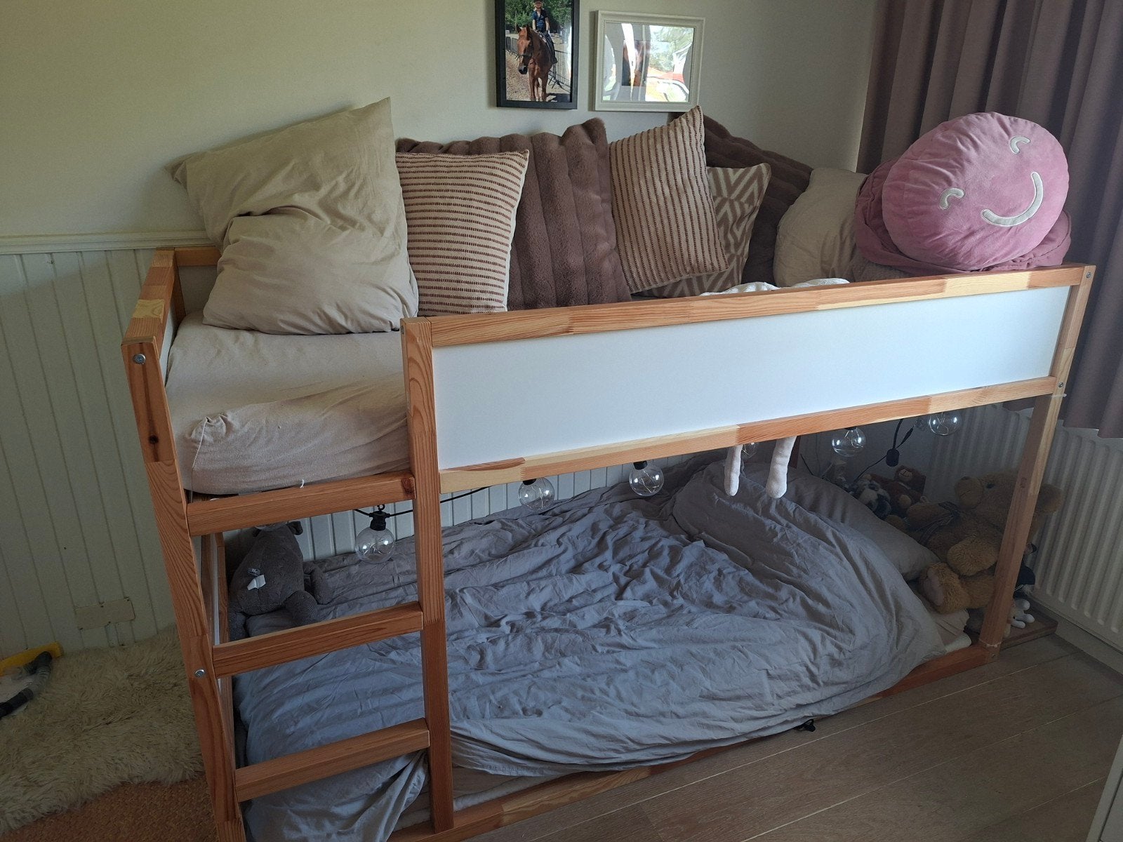 IKEA Kura omkeerbaar bed, wit/grenen, 90x200 cm, Huis en Inrichting, Ophalen, Gebruikt, Eenpersoons, 200 cm