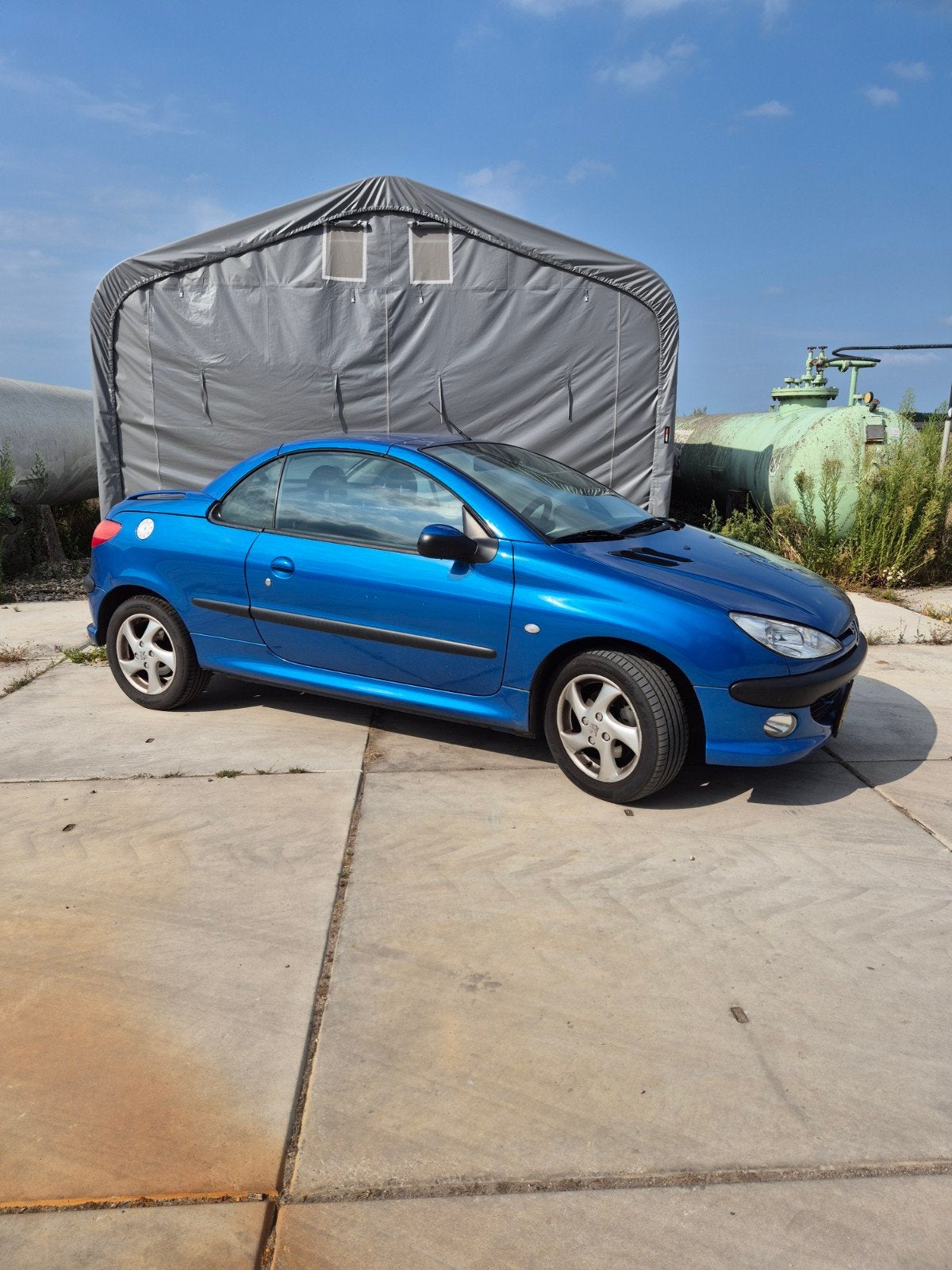 Peugeot 206 1.6 16V CC 2002 Blauw, Auto's, Peugeot, Voorwielaandrijving, 4 cilinders, Cabriolet, Handgeschakeld