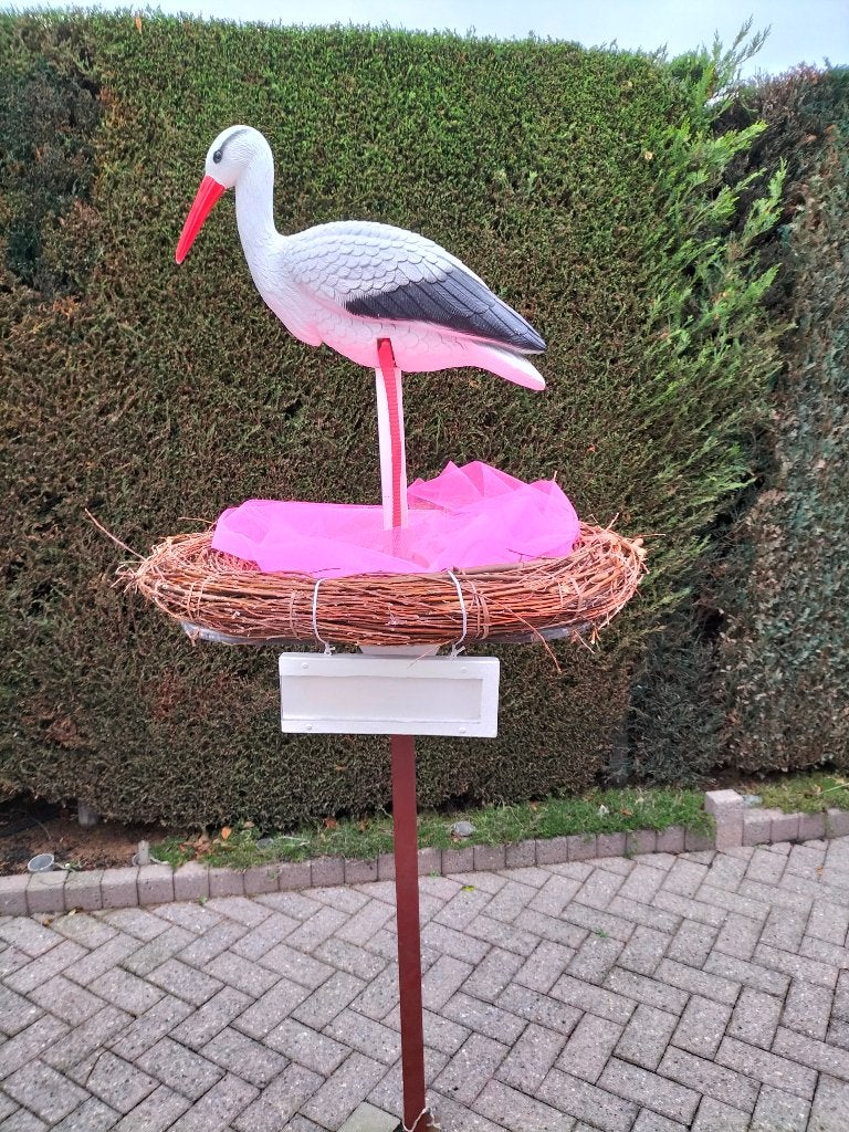 Geboorteborden “Levensechte” originele geboorte 3D ooievaar, Ophalen, Nieuw, Geboortebord