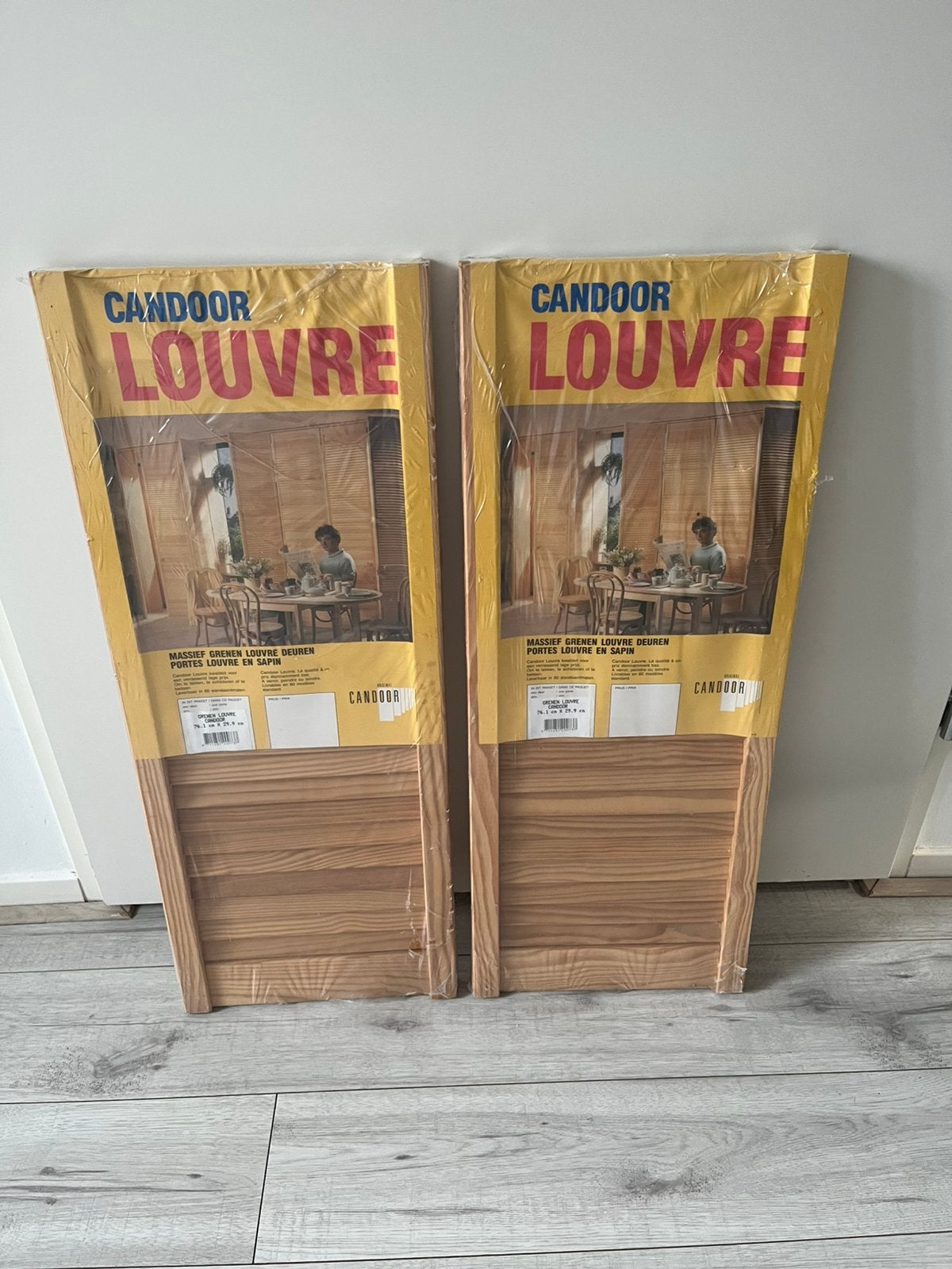 Candoor Louvredeur, massief grenenhout, 76,1 cm x 29,9 cm, Ophalen, Zo goed als nieuw