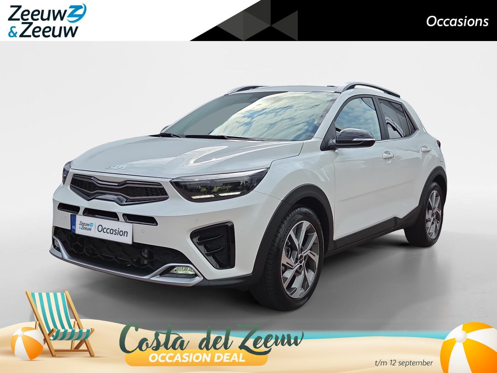 Kia Stonic 1.0 T-GDi MHEV GT-PlusLine |Hoge zit | Apple CarP, Auto's, Kia, 12 maanden, Euro 6, Leder en Stof, Wit