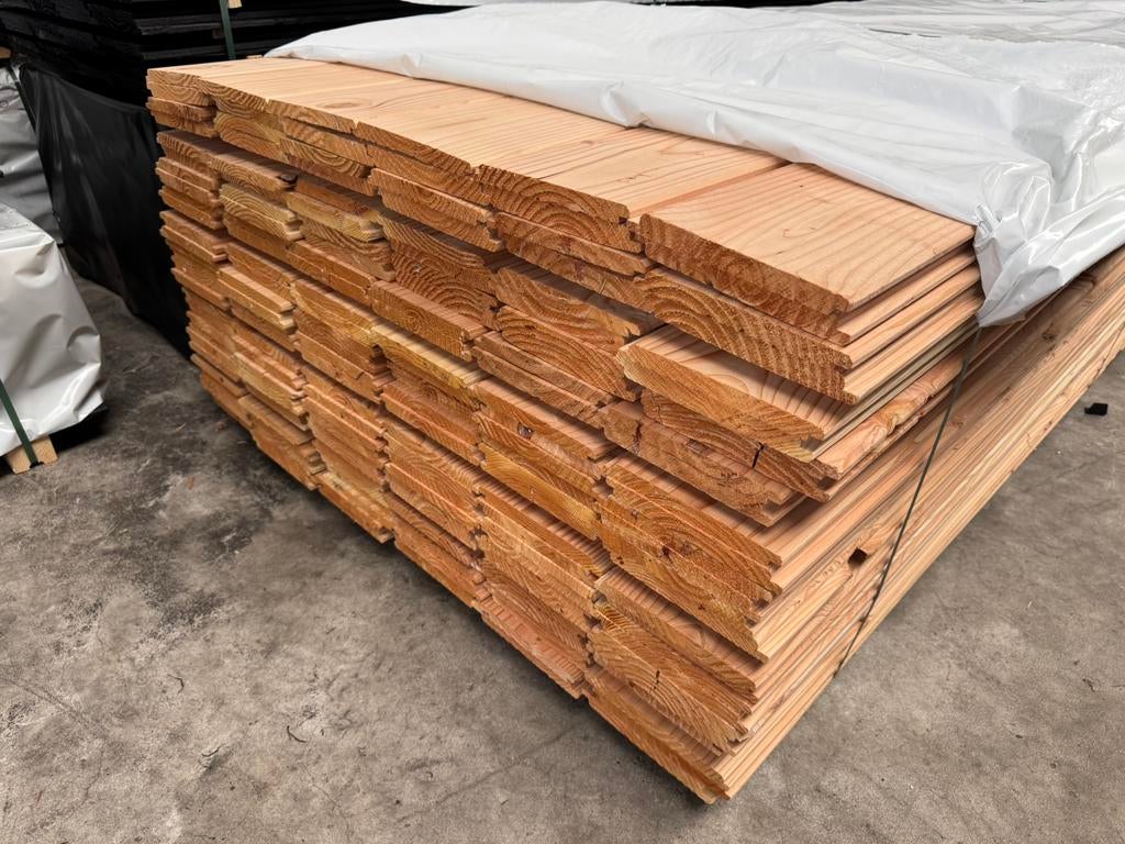 Douglas halfhouts planken | 18x195 mm | 400 - 500 cm, Ophalen, Nieuw, 250 cm of meer, Planken