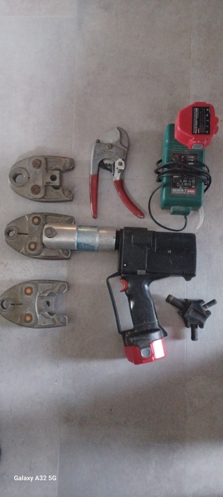 Perstang met hulpstukken, Doe-het-zelf en Verbouw, Gereedschap | Handgereedschap, Ophalen, Gebruikt