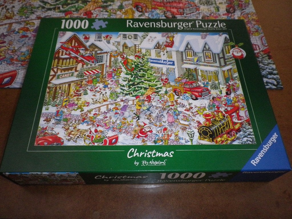 Kerstpuzzel 1000 stukjes, Ophalen, 500 t/m 1500 stukjes, Zo goed als nieuw, Legpuzzel