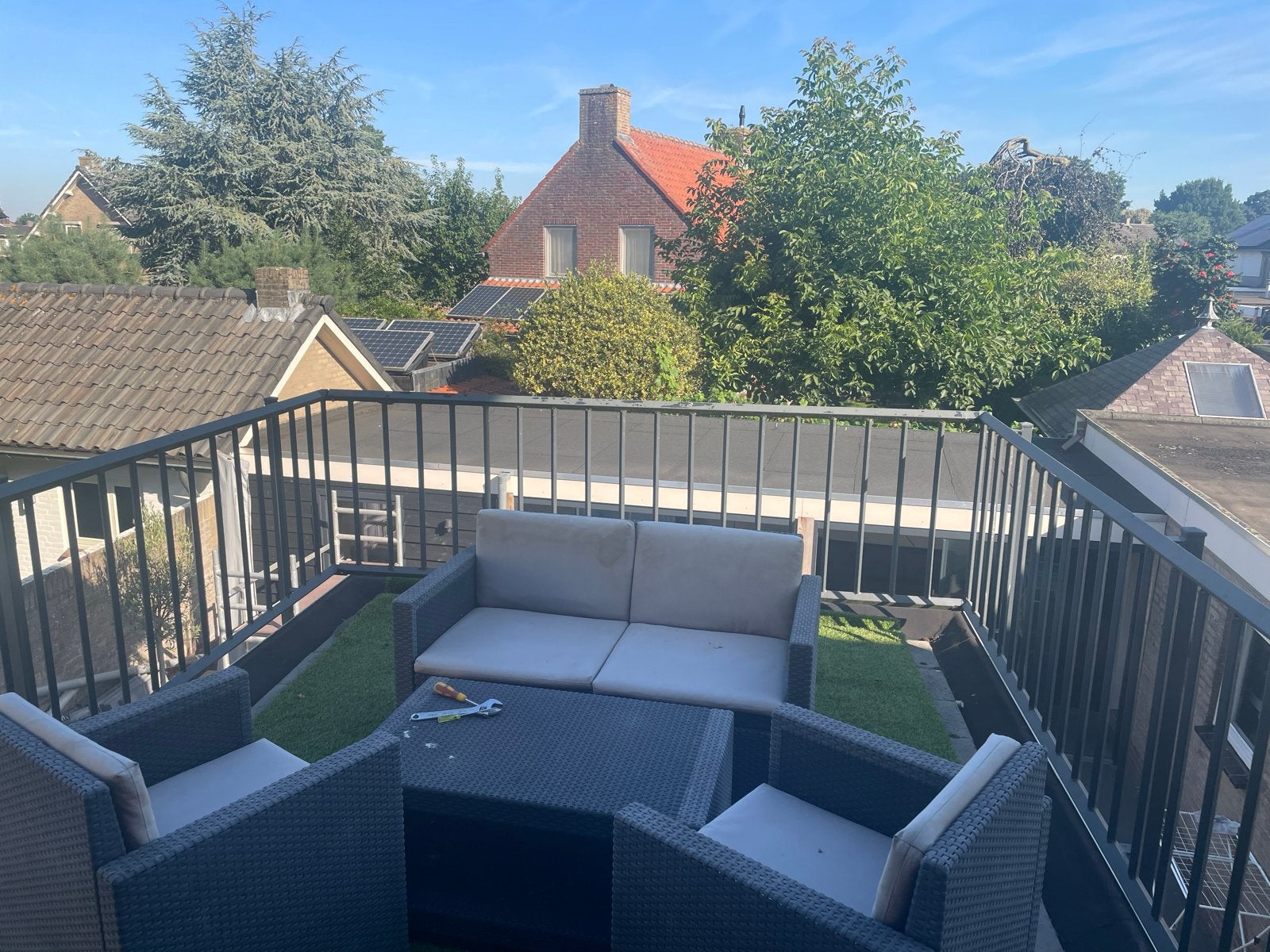 Zwaar kwaliteit balkonhek, 90cm hoog, diverse lengtes, Tuin en Terras, Ophalen, Gebruikt, IJzer, Spijlenhekwerk
