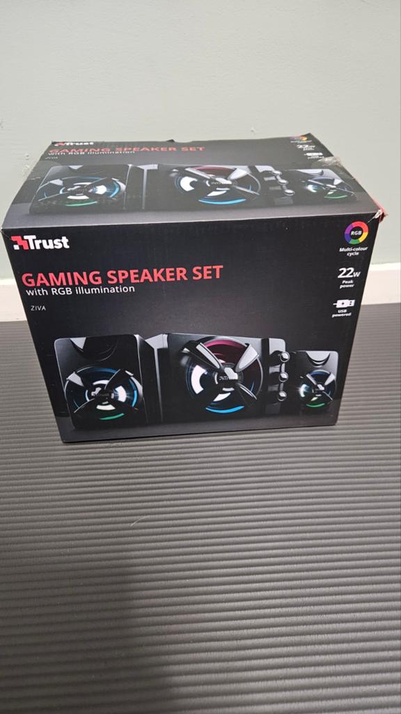 Trust Gaming Speaker Set met RGB - Zo goed als nieuw, Ophalen, Zo goed als nieuw, Audiokanaal 2.1, Trust