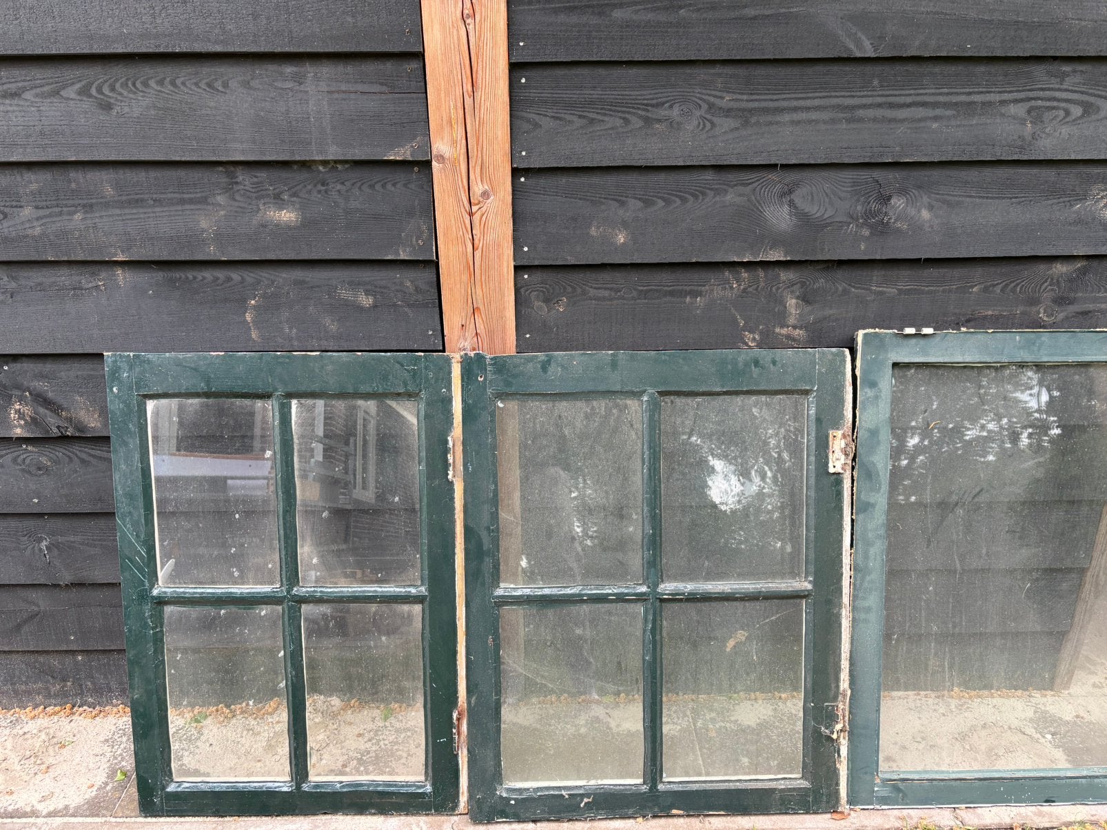 Antieke ramen 12 stuks, Doe-het-zelf en Verbouw, Glas en Ramen, Ophalen, Zo goed als nieuw, Minder dan 80 cm, Gevelraam of Ruit