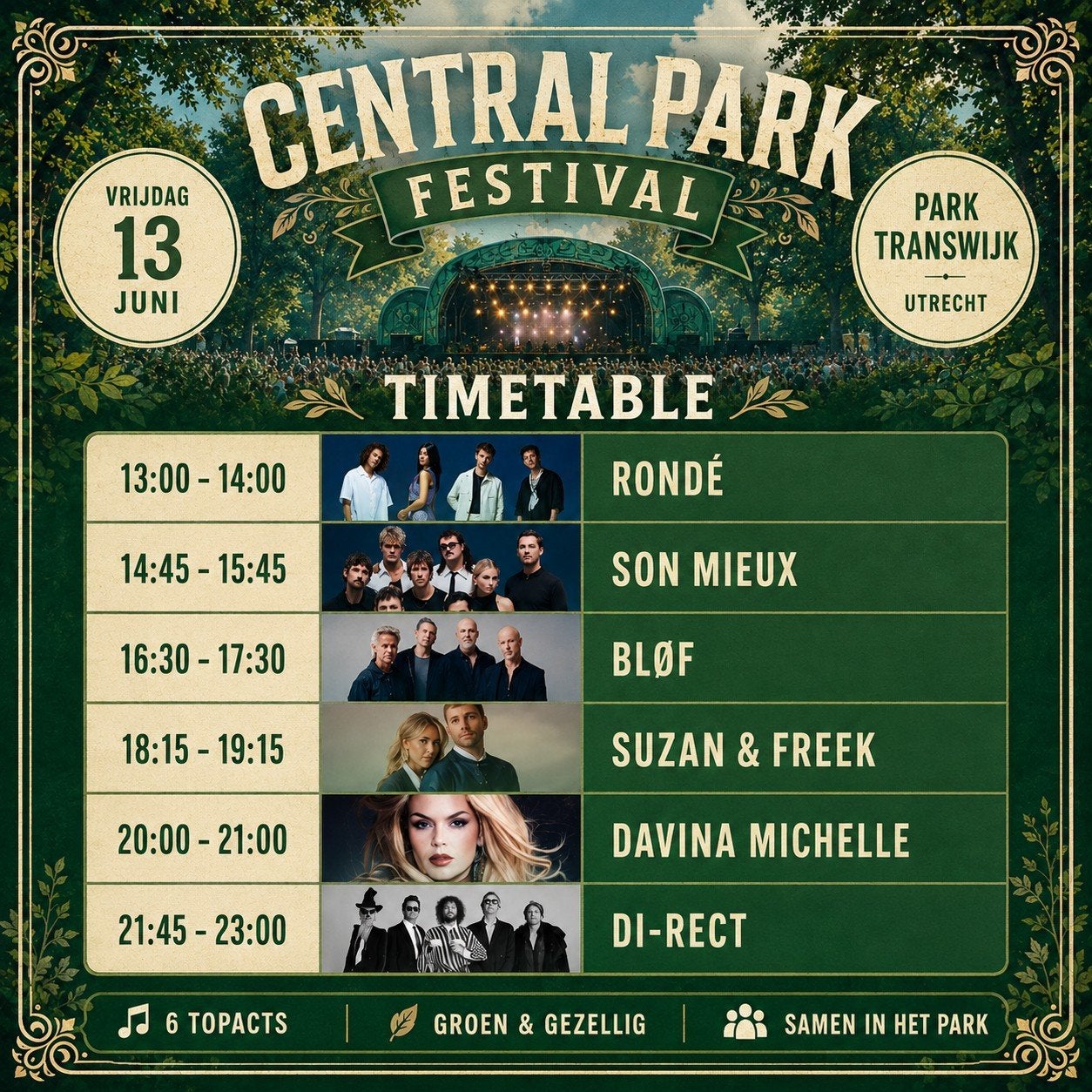 Central Park 1x zaterdag, Eén persoon