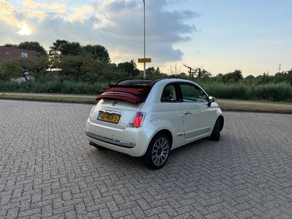 Fiat 500 1.2 AUT C 2010 PARELMOER CABRIO, 4 cilinders, Wit, 915 kg, 69 pk