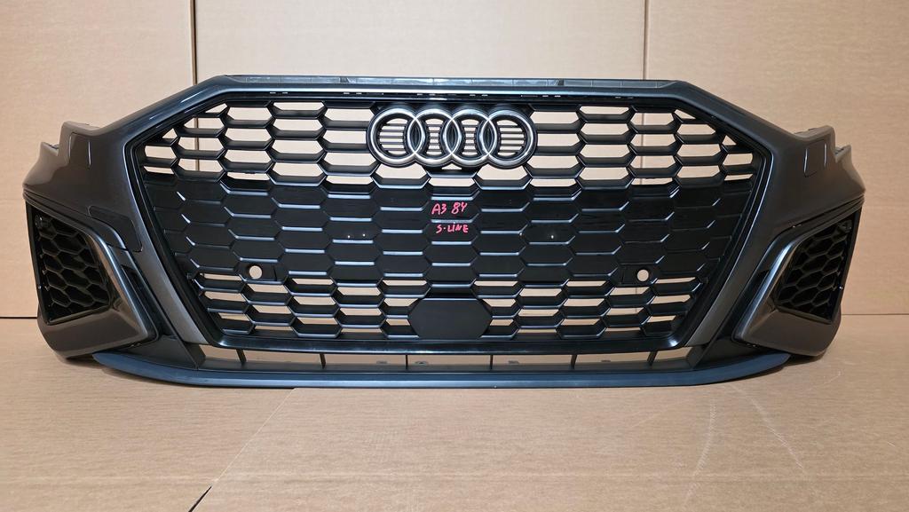 Voorbumper Audi A3 8Y S-Line KLS 6xPDC ORGINEEL BUMPER, Gebruikt, -, Voor, Ophalen of Verzenden