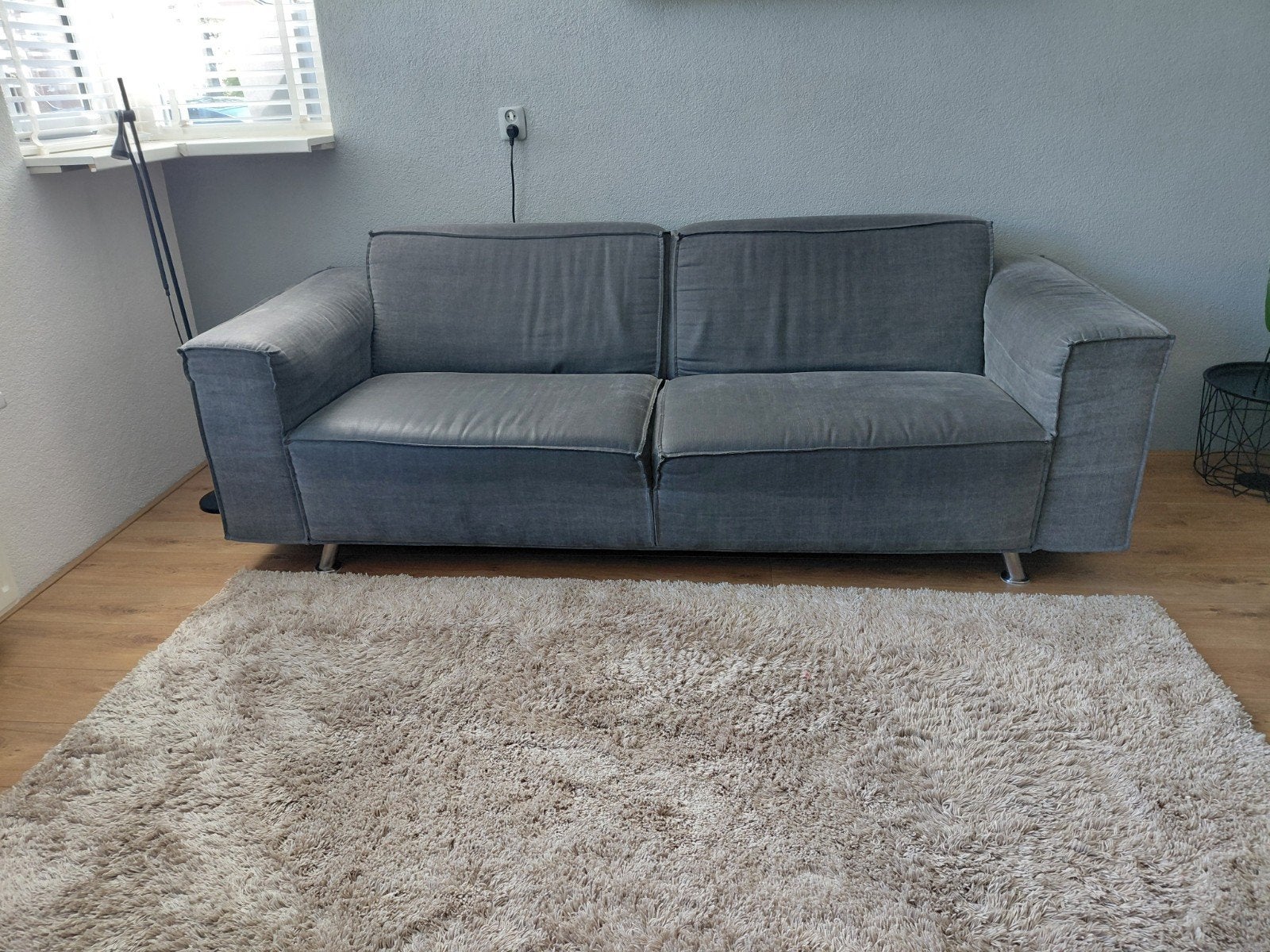 Grijze 3-zitsbank van movani, Ophalen, Gebruikt, Driepersoons, 75 tot 100 cm