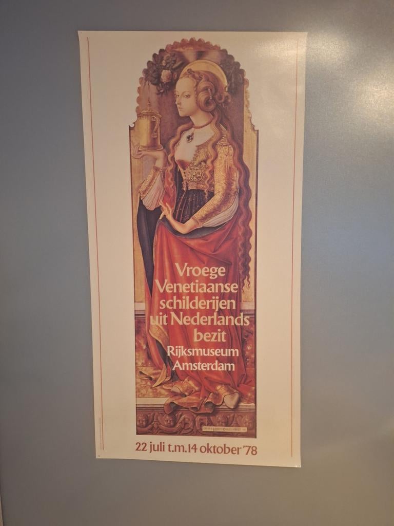 Affiche poster Rijksmuseum Amsterdam 1978, Ophalen of Verzenden