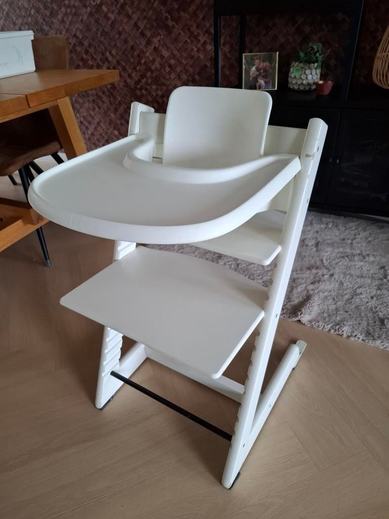 complete Stokke kinderstoel, Kinderen en Baby's, Kinderstoelen, Ophalen of Verzenden, Gebruikt, Meegroeistoel, Afneembaar eetblad