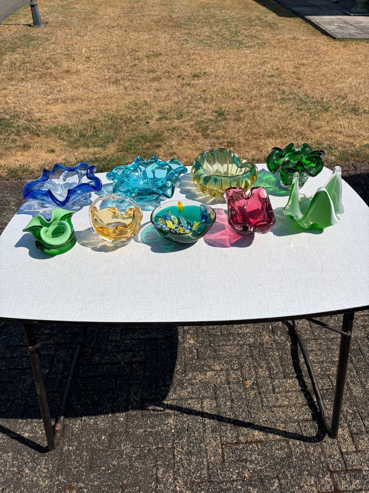 9 stuks murano coupes, Antiek en Kunst, Antiek | Glas en Kristal, Ophalen