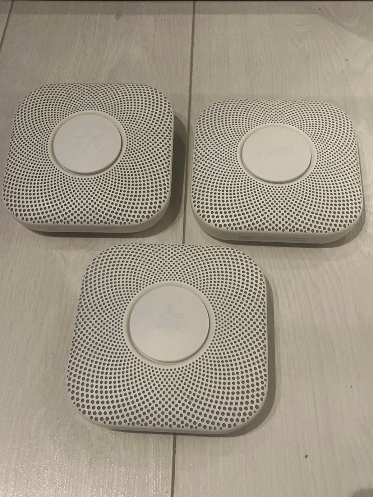 Nest Protect Rook- en Koolmonoxidemelders (3 stuks), Gebruikt, Detector, Sensor of Melder, Ophalen of Verzenden, Rook