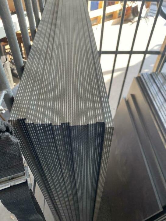 Trespa platen met 3 lagen aluminium dikte 12 mm Antraciet, HPL, Minder dan 20 mm, Niet ingevuld, Nieuw