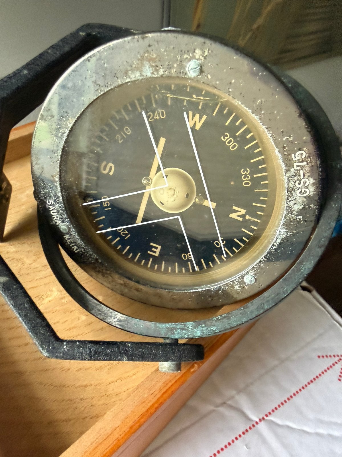 Vintage scheepskompas - Saura Keiki GS-15, Antiek en Kunst, Ophalen