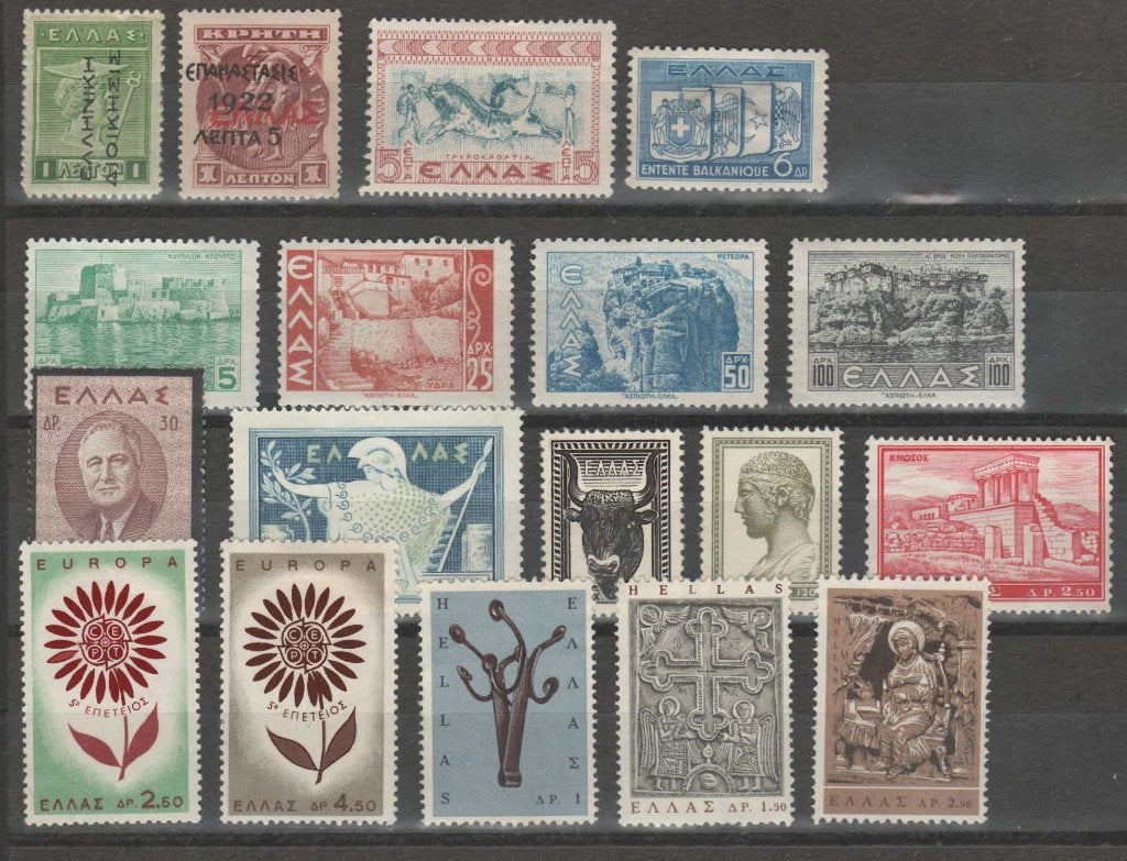 Kaartje met omgestempeld Griekenland, Ophalen of Verzenden, Griekenland, Postfris