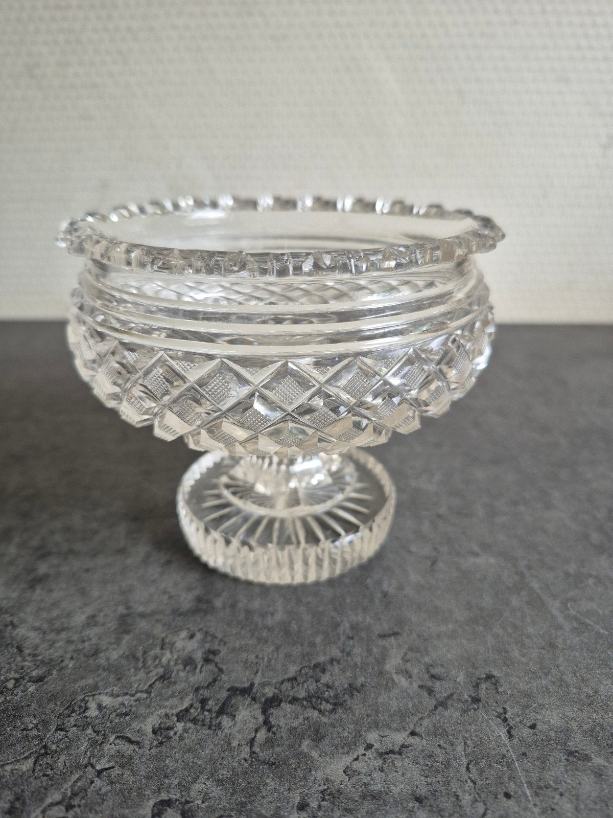 Bonbonschaaltje geslepen kristal, Ophalen of Verzenden