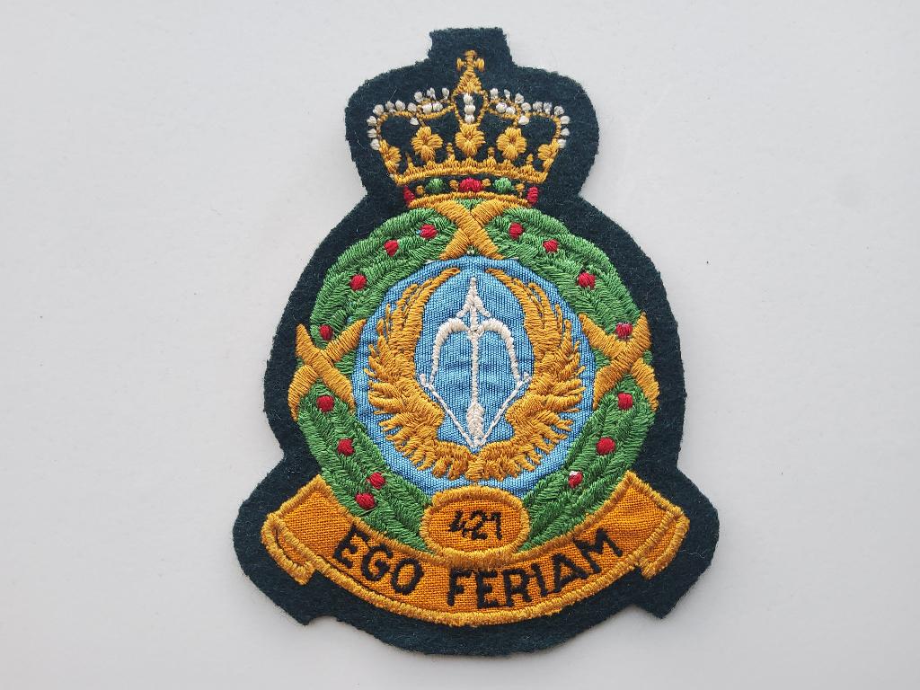 Klu RNLAF 421 SQUADRON PATCH, Verzamelen, Luchtvaart en Vliegtuigspotten, Verzenden, Zo goed als nieuw, Patch, Badge of Embleem