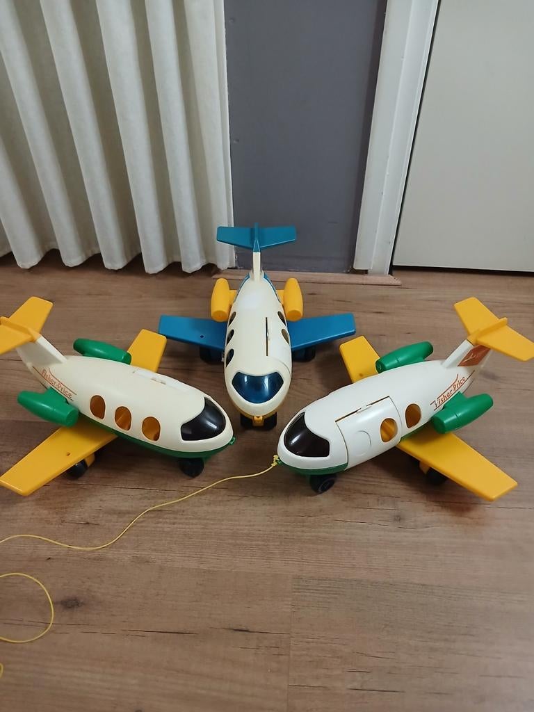 Vintage fisher price vliegtuigen, Ophalen of Verzenden, Gebruikt