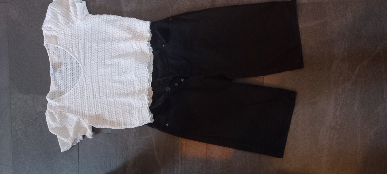 Zwarte Pescara broek maat 42 en wit Cotton Club shirt XL, Zwart, Pescara & Cotton Club, Maat 46/48 (XL) of groter, Ophalen of Verzenden