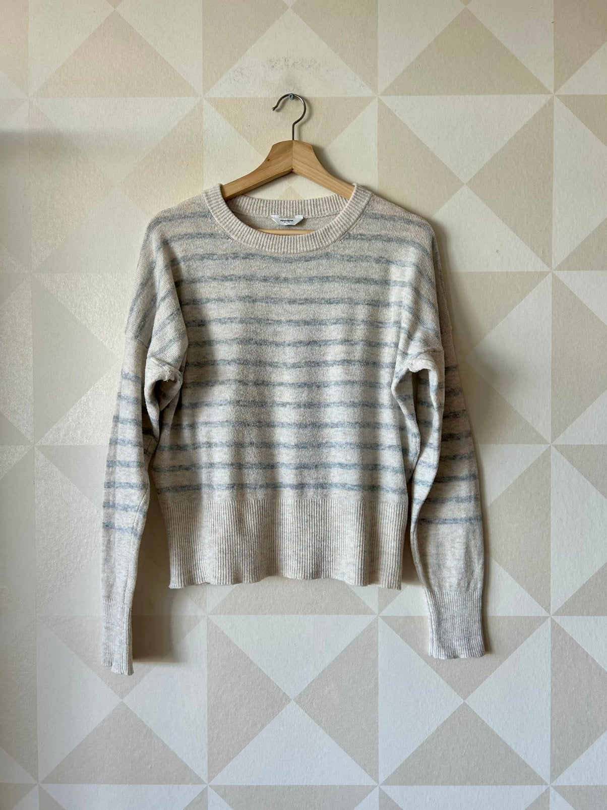 Penn & Ink trui grijs wit S/36, Ophalen of Verzenden, Zo goed als nieuw, Maat 36 (S), Grijs