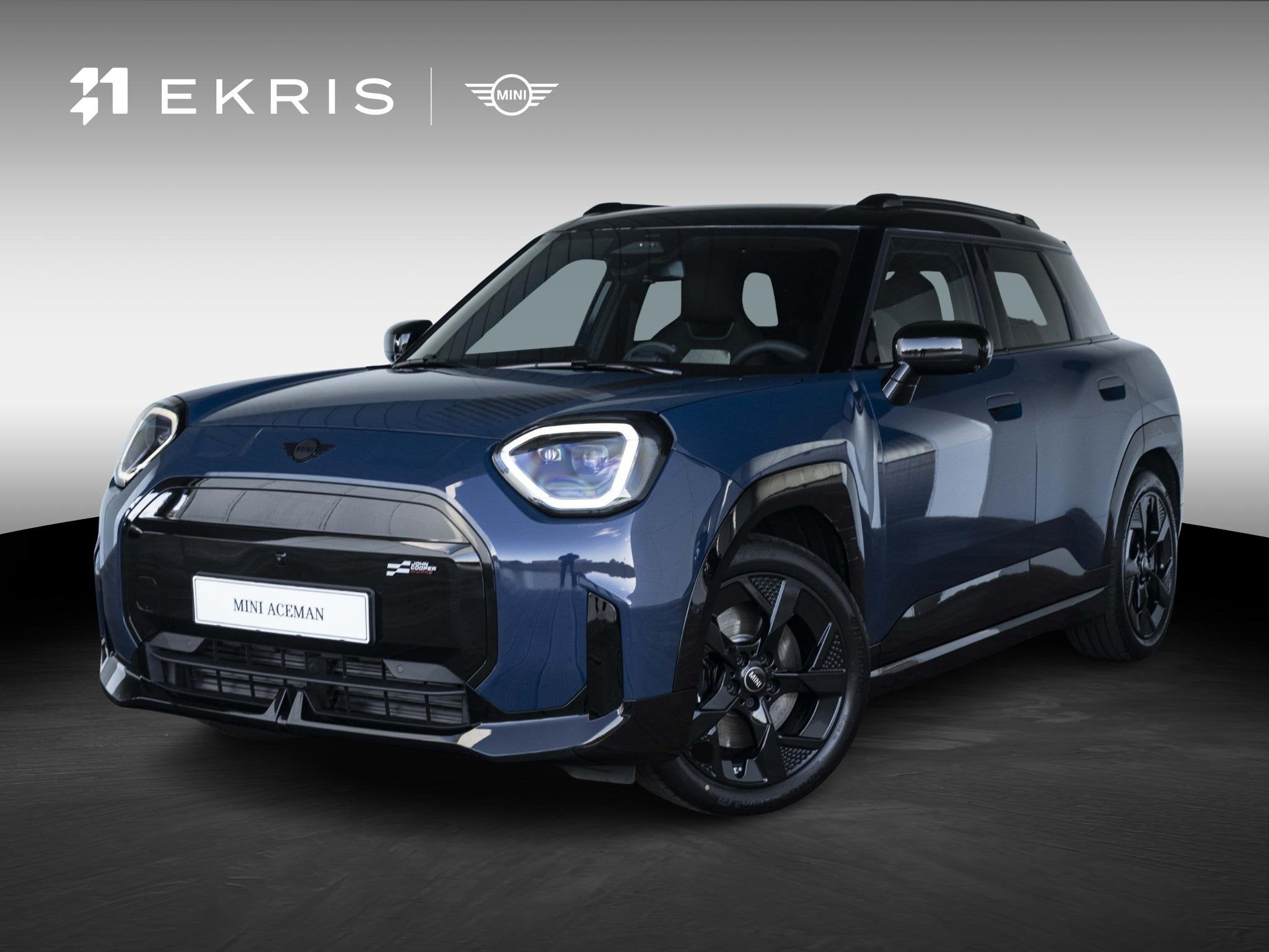 MINI Aceman SE | John Cooper Works Uitvoering + Pakket L, Auto's, Stof, Zwart, Blauw, 218 pk