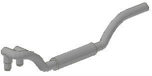 Lego Light Gray Vehicle, Exhaust Pipe Twin Inlet 11L Right, Gebruikt, Lego, Accessoire, Ophalen of Verzenden