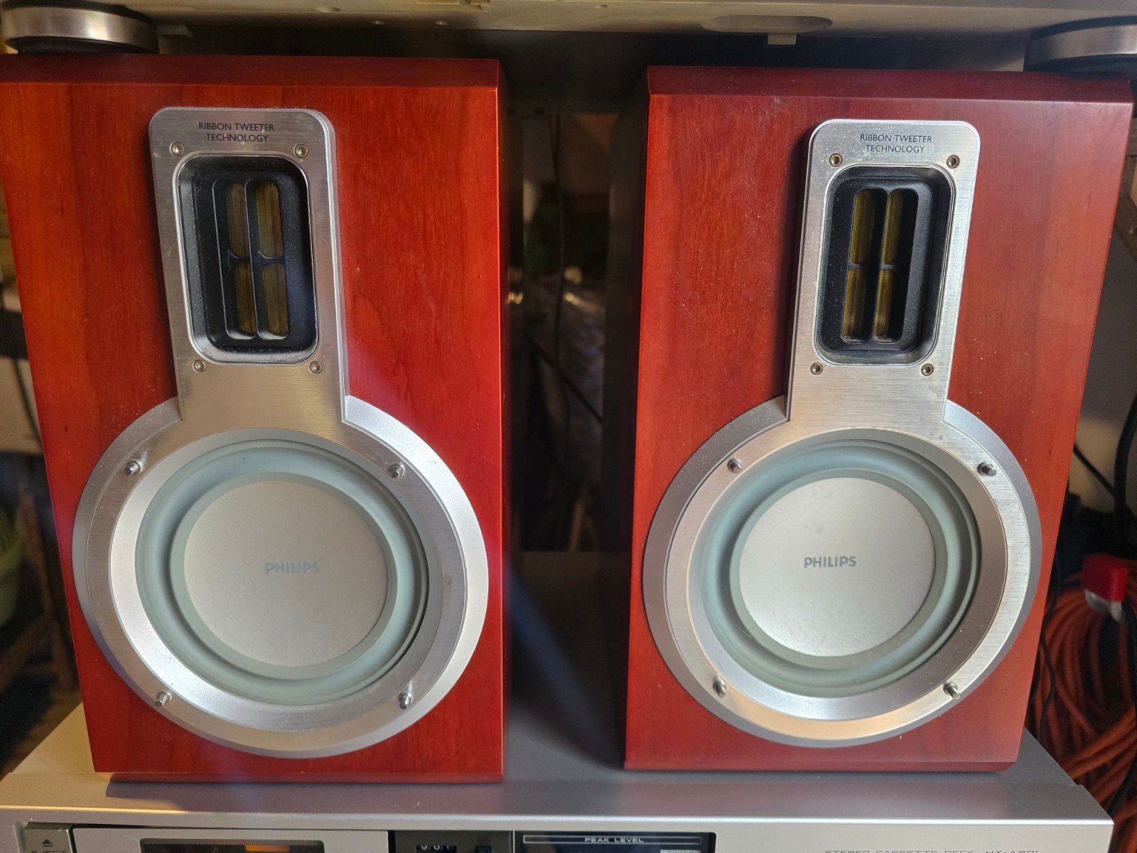Philips Ribbon Tweeter Boekenplank Speakers, Ophalen, Philips, Zo goed als nieuw, 60 tot 120 watt