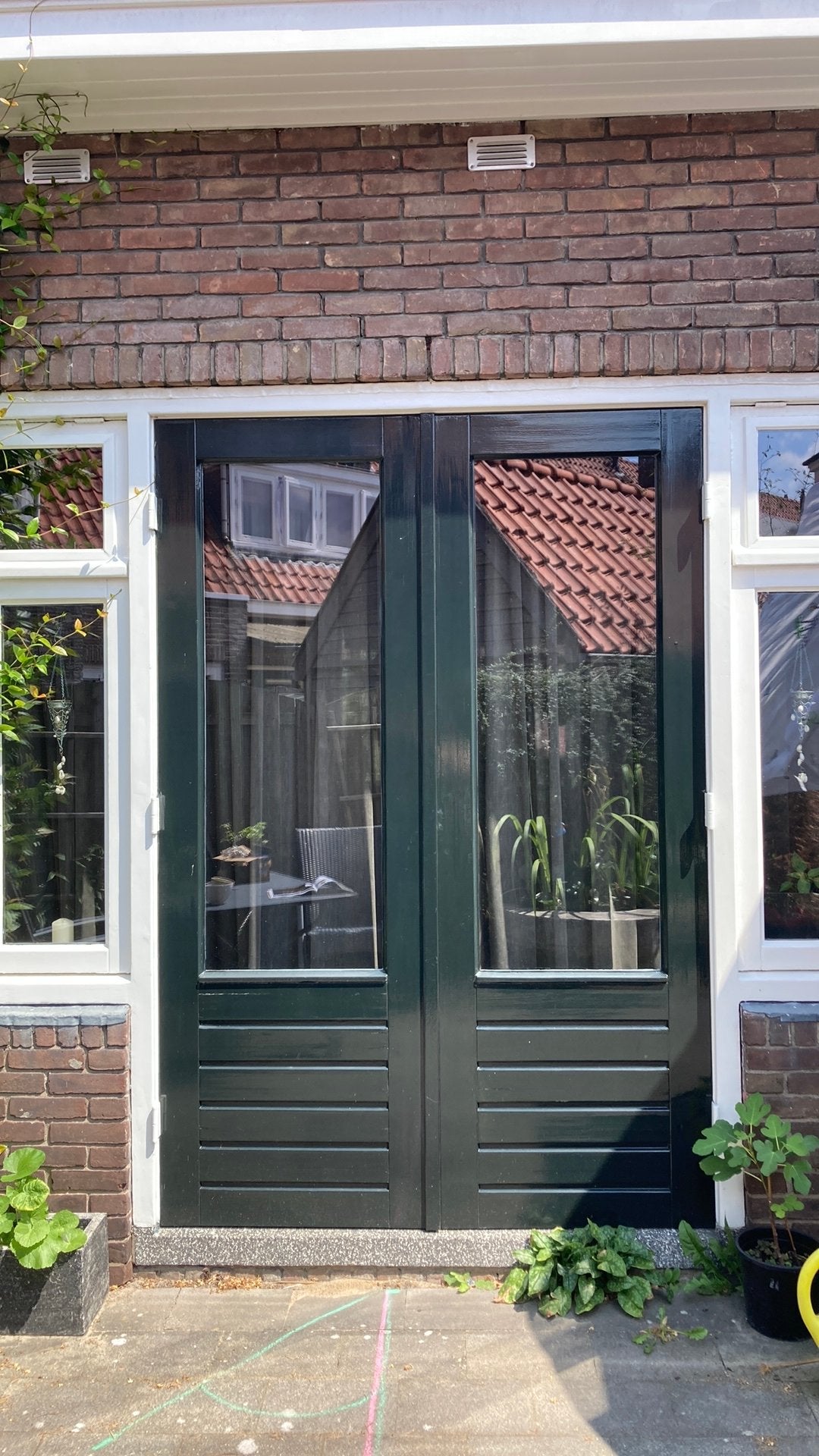 Kozijn en ramen openslaande deuren, Ophalen, Gebruikt, Deurkozijn, 225 cm of meer