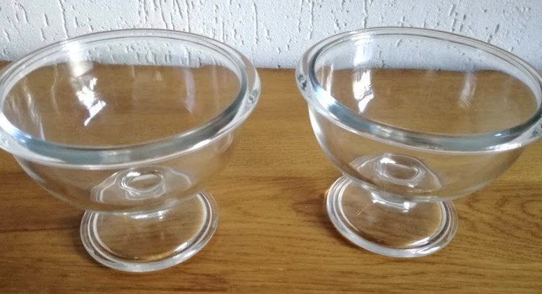 Vintage cocktail- / ijscoupe glazen, 2 stuks € 9,00, Ophalen of Verzenden