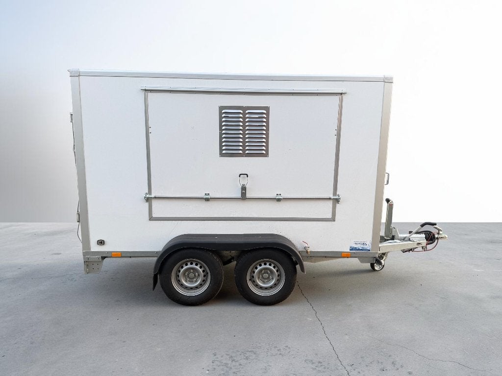 Dubbele Hogedrukreiniger Mobiel in aanhangwagen 2 x 350 bar, Ophalen of Verzenden
