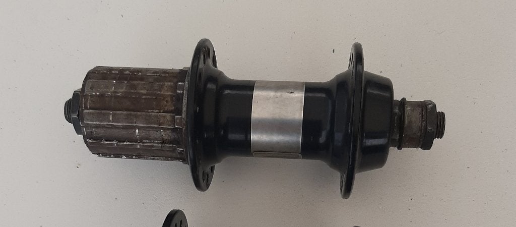 Zwarte Aluminium Achternaaf 28 Gaats 9 Speed Shimano, Zwarte Aluminium Achternaaf 28 Gaats 9 Speed Shimano, Oldtimerfiets, Zo goed als nieuw