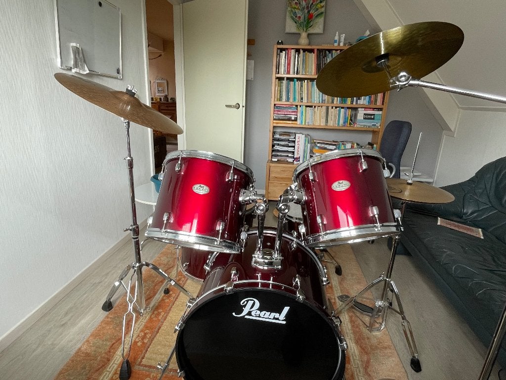 Pearl Forum drumstel met bekkens, Ophalen, Gebruikt, Pearl
