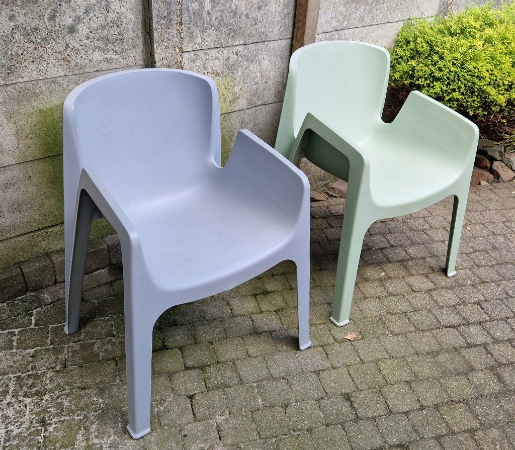 Kunststof tuinstoelen, Tuin en Terras, Tuinstoelen, Ophalen, Gebruikt, Kunststof, Stapelbaar