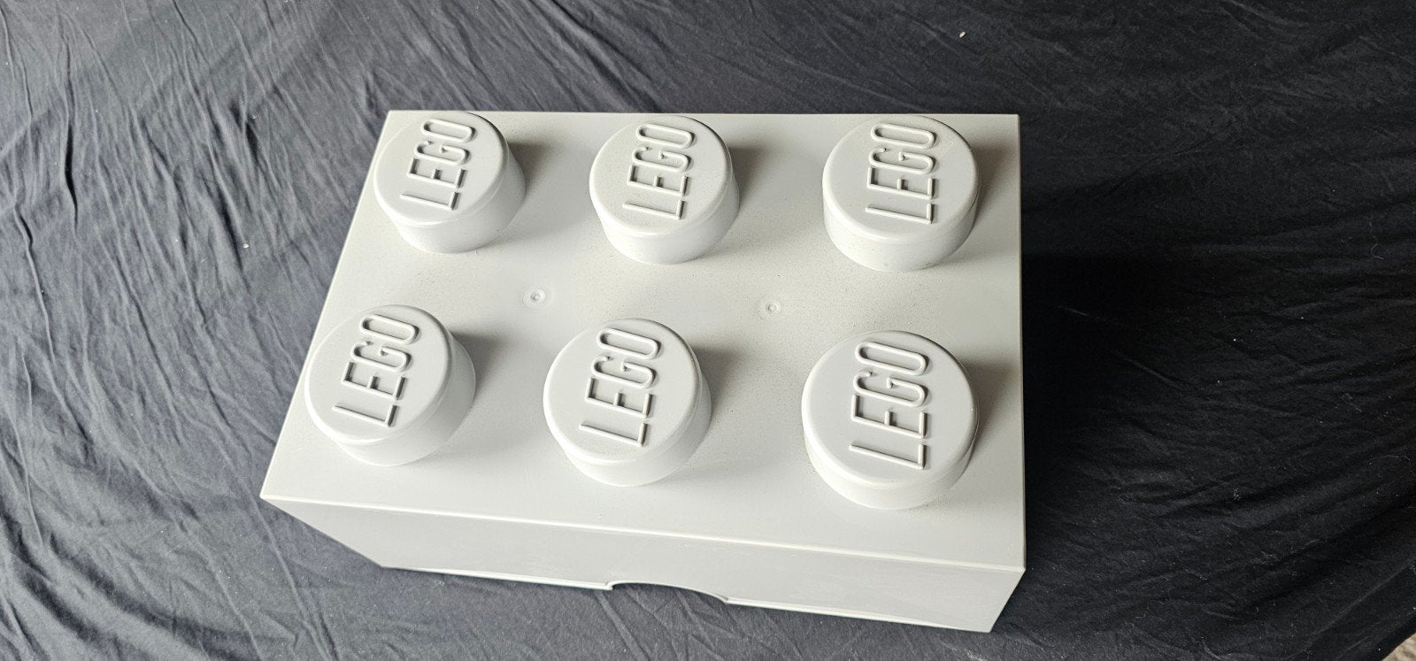 Grijze LEGO Opbergdoos - Grote Steen met 6 Noppen, Ophalen of Verzenden, Zo goed als nieuw, Overige merken